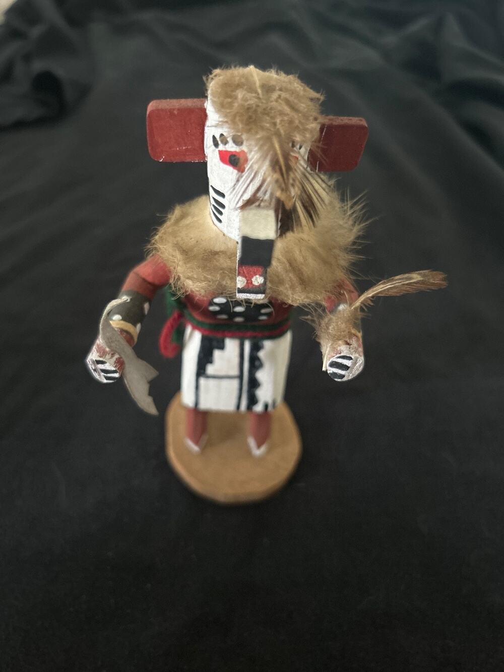 Vintage Native American Kachina Doll Painted Wood Katsina Figurine 6.5"